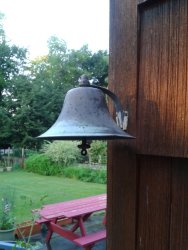 2013-07-14 19.50.32 Dinner Bell - Ships Bell - from Mostom house, Jim has it now 7.14.13